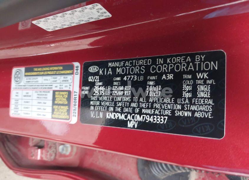 Photo 9 of 2021 Kia Sportage LX (VIN KNDPMCAC0M7943337)