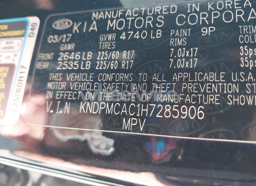 Photo 9 of 2017 Kia Sportage LX (VIN KNDPMCAC1H7285906)