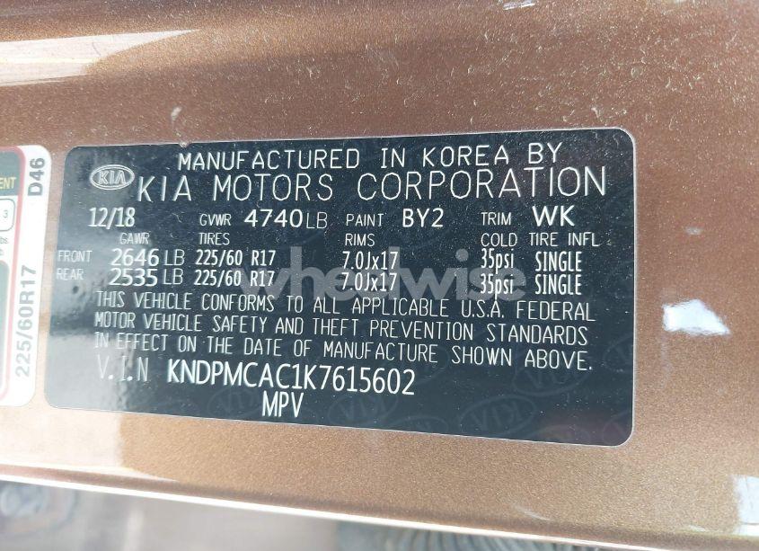 Photo 9 of 2019 Kia Sportage LX (VIN KNDPMCAC1K7615602)