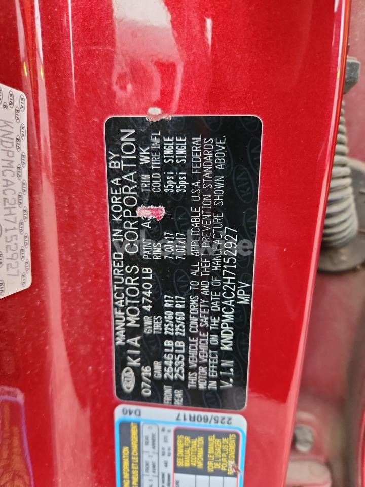 Photo 12 of 2017 KIA SPORTAGE LX (VIN KNDPMCAC2H7152927)