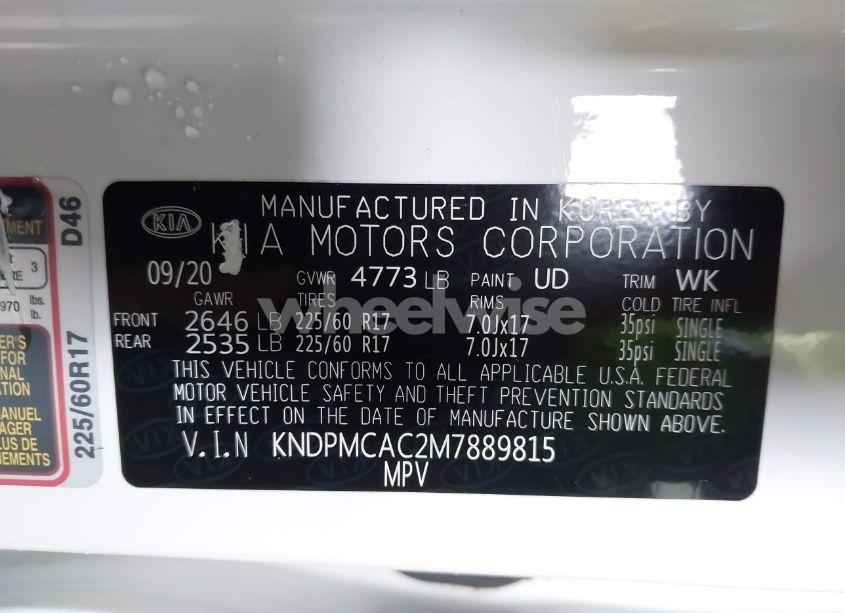 Photo 9 of 2021 Kia Sportage LX (VIN KNDPMCAC2M7889815)