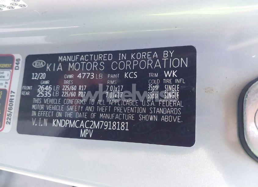 Photo 9 of 2021 Kia Sportage LX (VIN KNDPMCAC2M7918181)