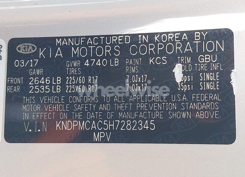 Photo 9 of 2017 Kia Sportage LX (VIN KNDPMCAC5H7282345)