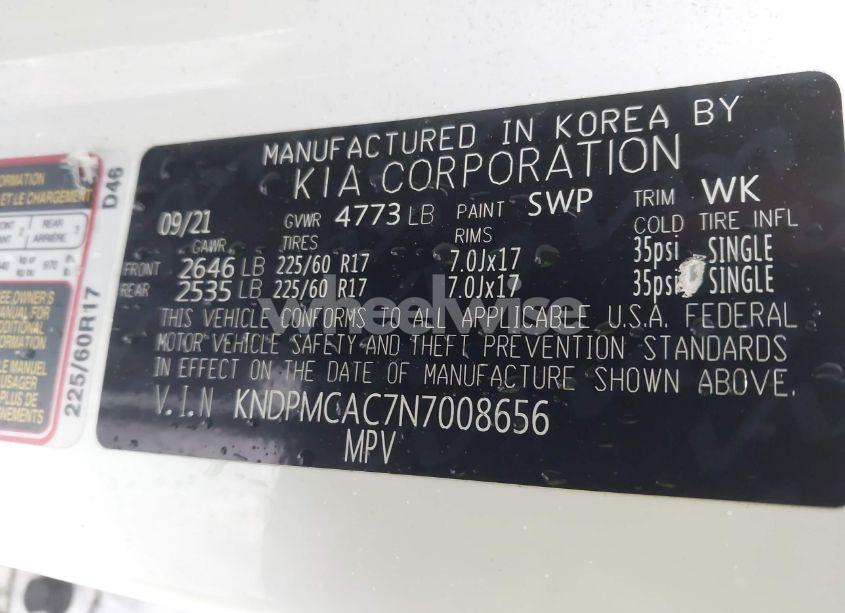 Photo 9 of 2022 Kia Sportage LX (VIN KNDPMCAC7N7008656)