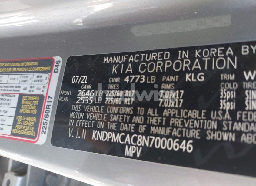 Photo 9 of 2022 Kia Sportage LX (VIN KNDPMCAC8N7000646)