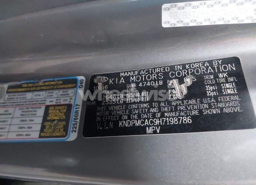 Photo 9 of 2017 Kia Sportage LX (VIN KNDPMCAC9H7198786)