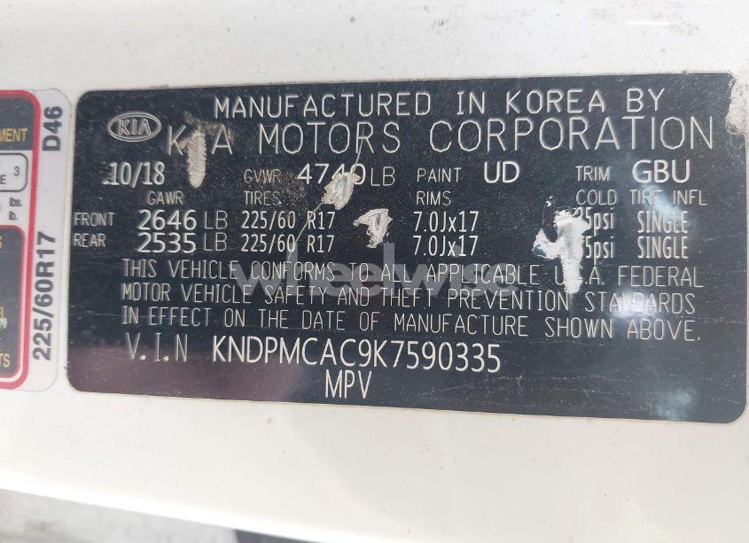 Photo 9 of 2019 Kia Sportage LX (VIN KNDPMCAC9K7590335)