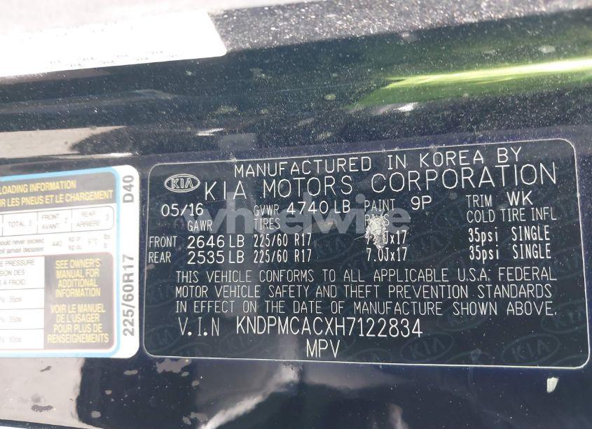 Photo 9 of 2017 Kia Sportage LX (VIN KNDPMCACXH7122834)