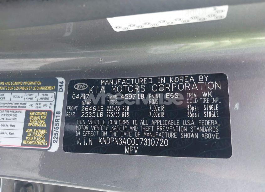 Photo 9 of 2018 Kia Sportage EX (VIN KNDPN3AC0J7310720)