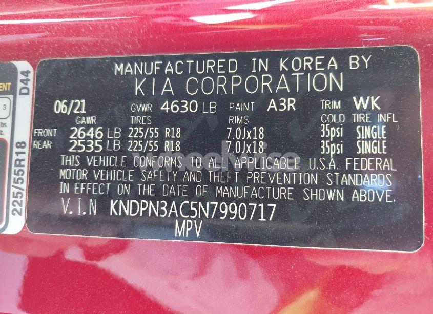 Photo 9 of 2022 Kia Sportage EX (VIN KNDPN3AC5N7990717)