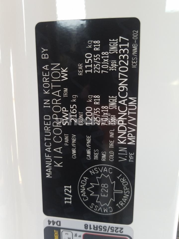 Photo 13 of 2022 KIA SPORTAGE EX (VIN KNDPNCAC9N7023317)