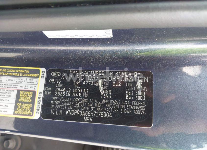 Photo 9 of 2017 Kia Sportage SX TURBO (VIN KNDPR3A66H7176904)