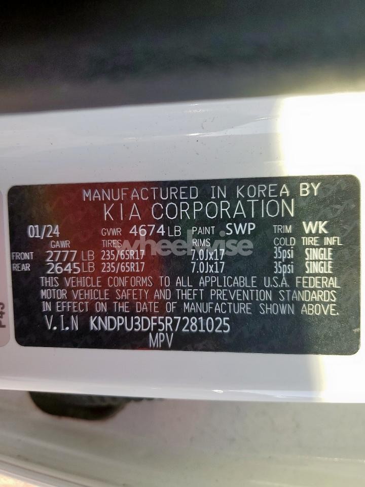 Photo 14 of 2024 KIA SPORTAGE LX (VIN KNDPU3DF5R7281025)