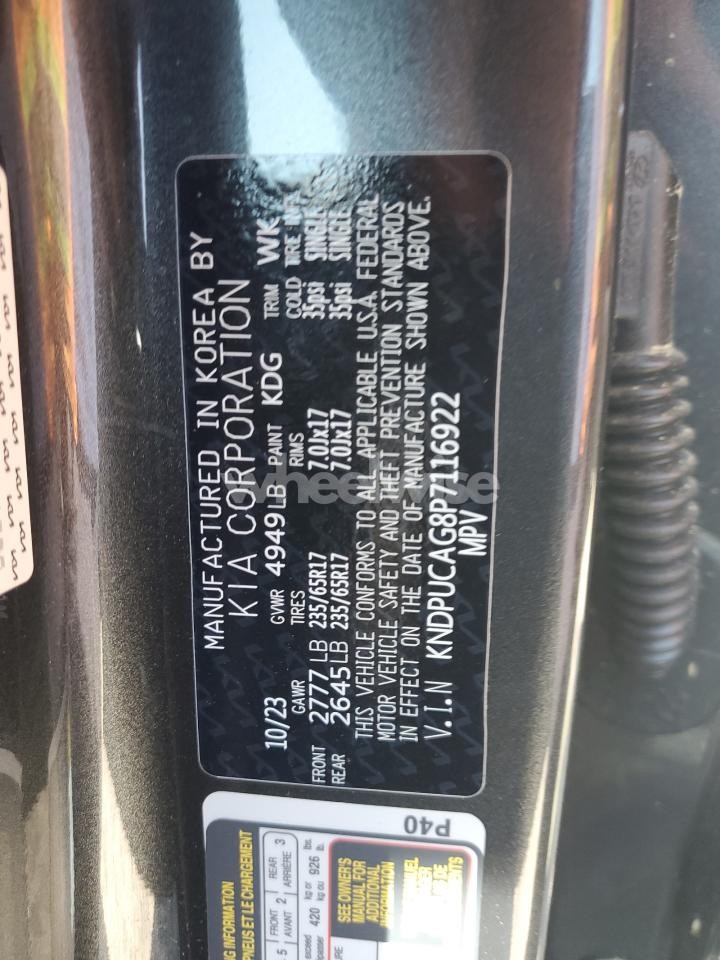 Photo 12 of 2023 KIA SPORTAGE LX (VIN KNDPUCAG8P7116922)