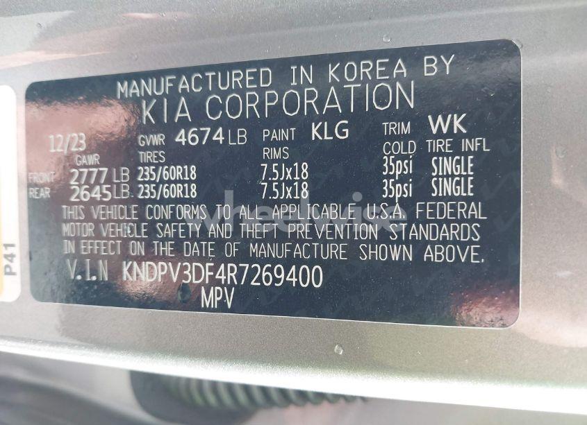 Photo 9 of 2024 Kia Sportage EX (VIN KNDPV3DF4R7269400)