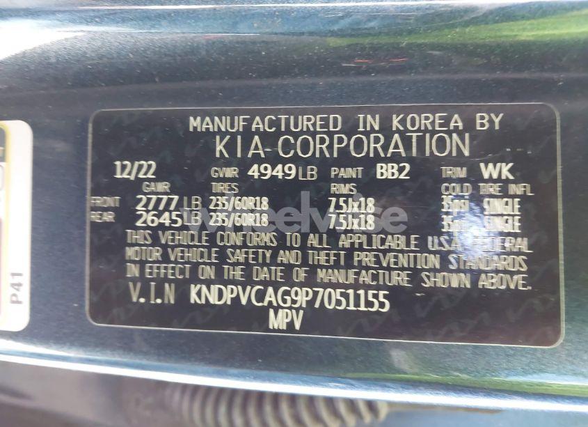 Photo 9 of 2023 Kia Sportage HYBRID EX (VIN KNDPVCAG9P7051155)