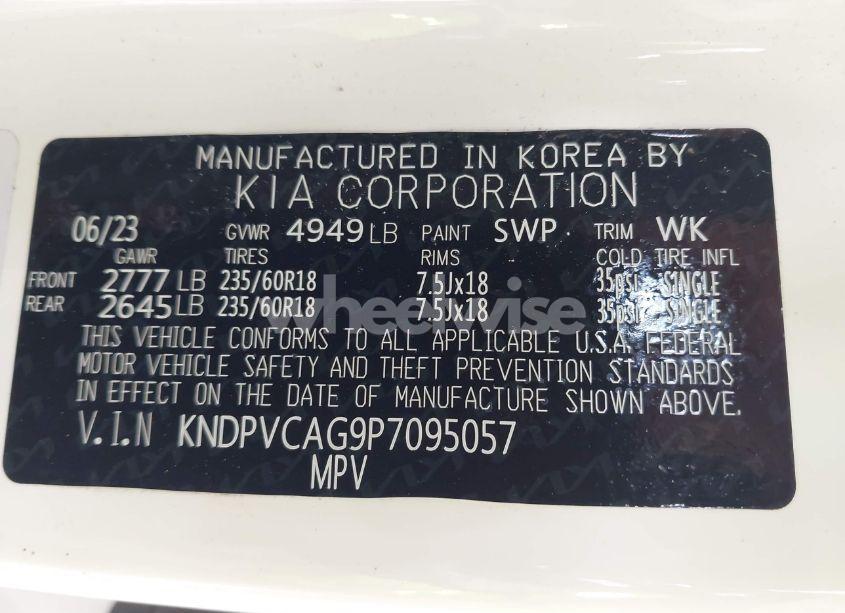 Photo 9 of 2023 Kia Sportage HYBRID EX (VIN KNDPVCAG9P7095057)