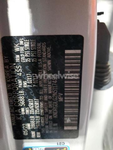 Photo 14 of 2022 KIA SORENTO S (VIN KNDRGDLG2N5117480)