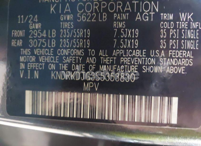 Photo 9 of 2025 Kia Sorento HYBRID SX PRESTIGE (VIN KNDRKDJG3S5353830)