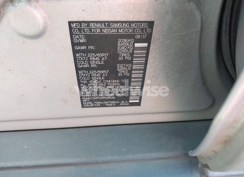 Photo 9 of 2017 Nissan Rogue SV (VIN KNMAT2MT0HP618546)