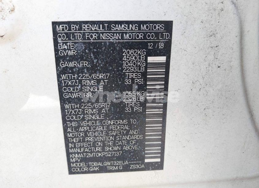 Photo 9 of 2019 Nissan Rogue SV (VIN KNMAT2MT0KP527137)