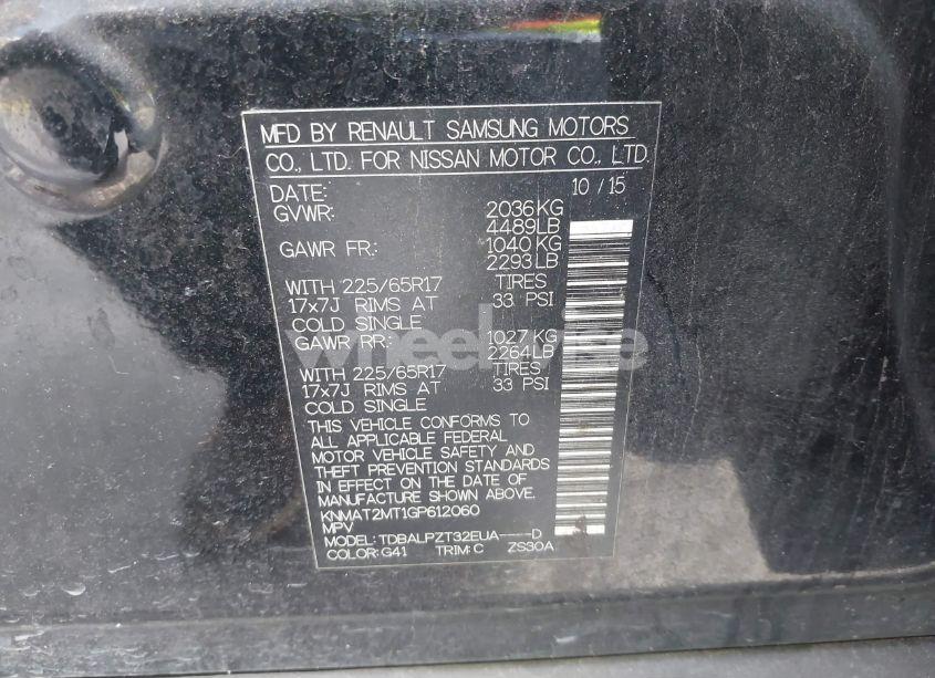 Photo 9 of 2016 Nissan Rogue S (VIN KNMAT2MT1GP612060)