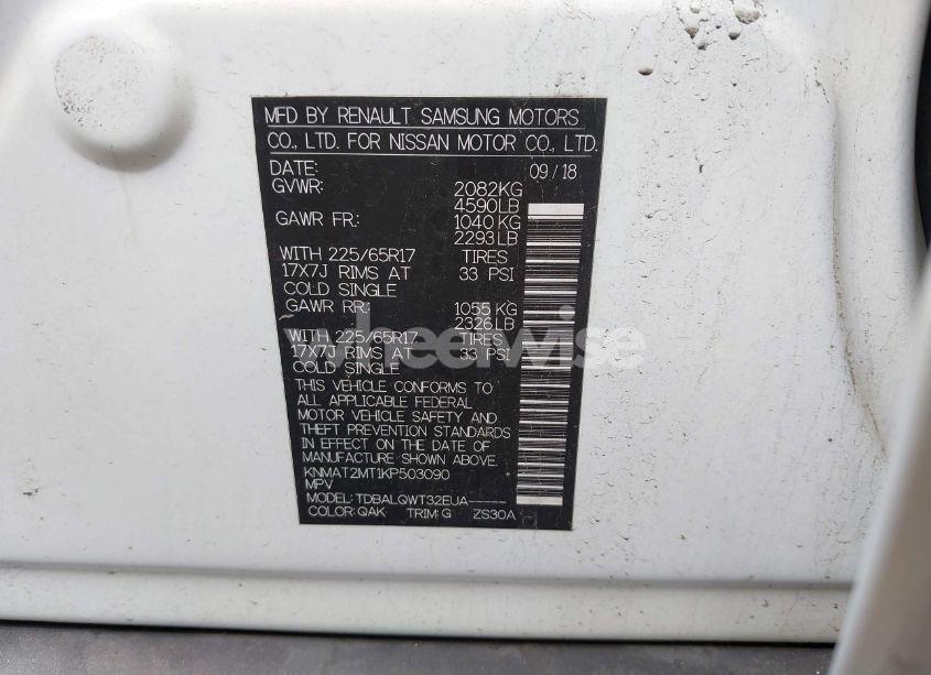 Photo 9 of 2019 Nissan Rogue SV (VIN KNMAT2MT1KP503090)