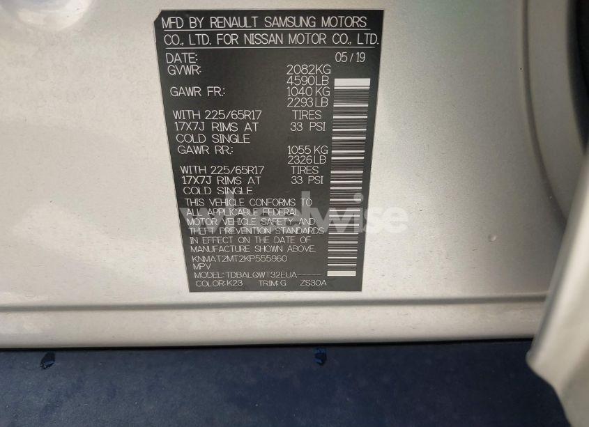 Photo 9 of 2019 Nissan Rogue SV (VIN KNMAT2MT2KP555960)