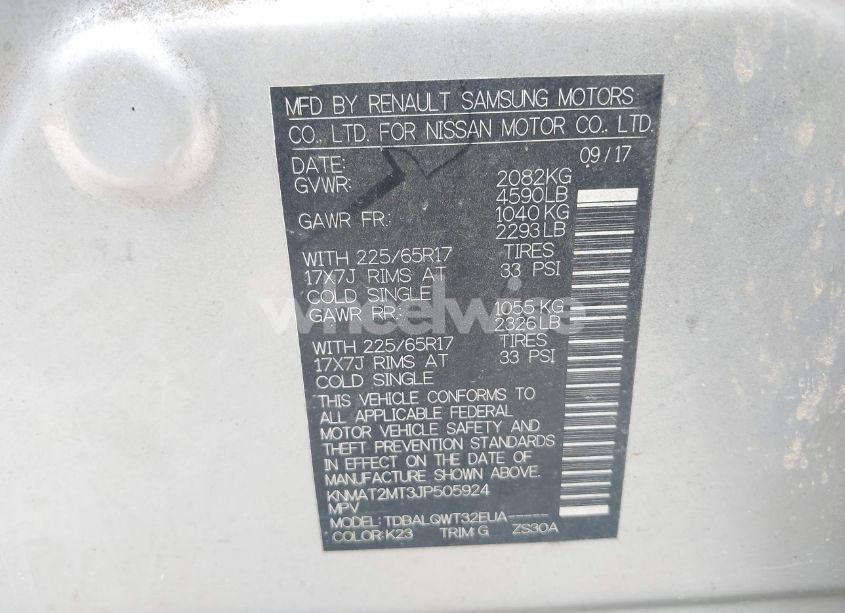 Photo 9 of 2018 Nissan Rogue SV (VIN KNMAT2MT3JP505924)