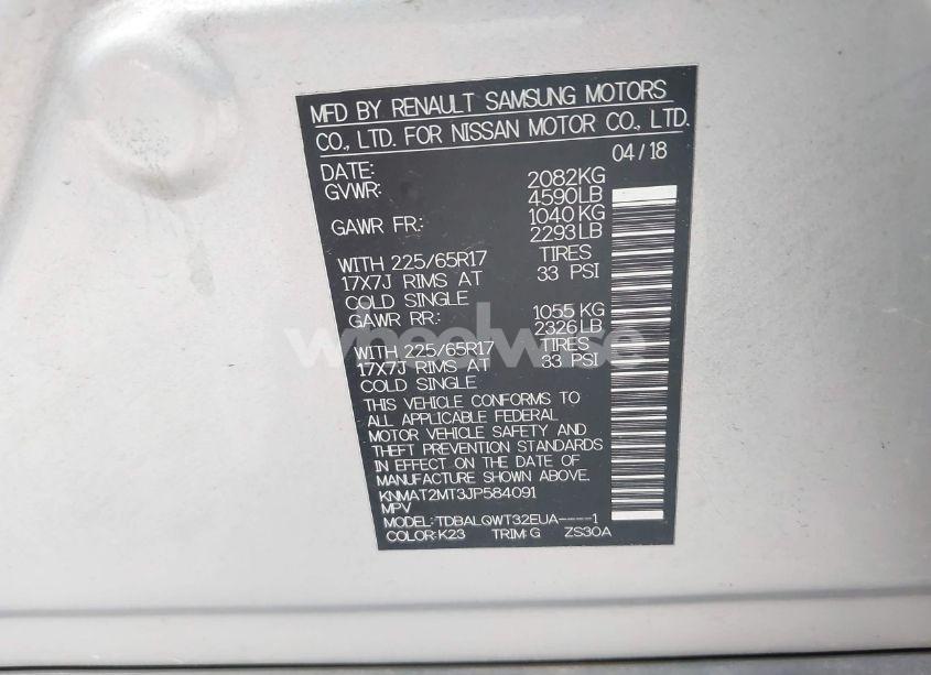 Photo 9 of 2018 Nissan Rogue SV (VIN KNMAT2MT3JP584091)