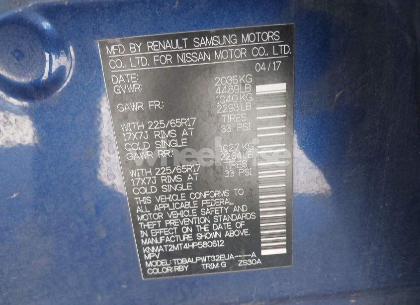 Photo 9 of 2017 Nissan Rogue S (VIN KNMAT2MT4HP580612)