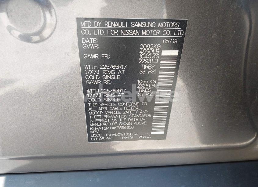 Photo 9 of 2019 Nissan Rogue SV (VIN KNMAT2MT4KP556656)