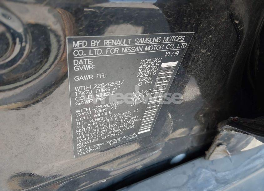 Photo 9 of 2020 Nissan Rogue SV FWD (VIN KNMAT2MT4LP526705)