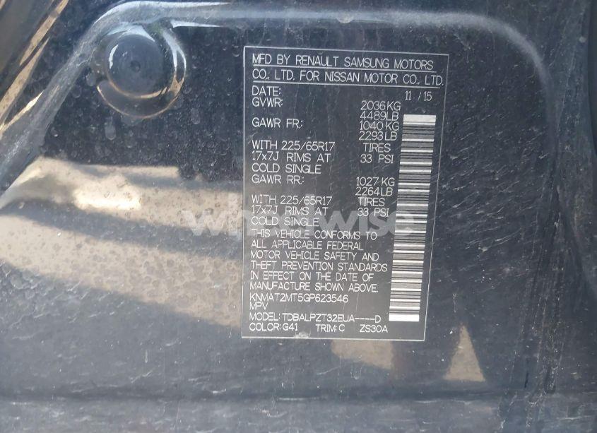 Photo 9 of 2016 Nissan Rogue S (VIN KNMAT2MT5GP623546)