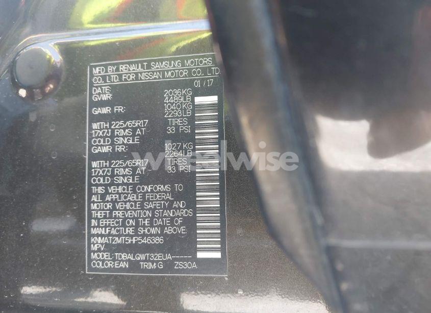 Photo 9 of 2017 Nissan Rogue SV (VIN KNMAT2MT5HP546386)