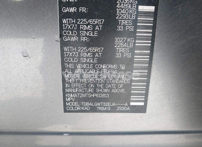 Photo 9 of 2017 Nissan Rogue SV (VIN KNMAT2MT5HP613813)