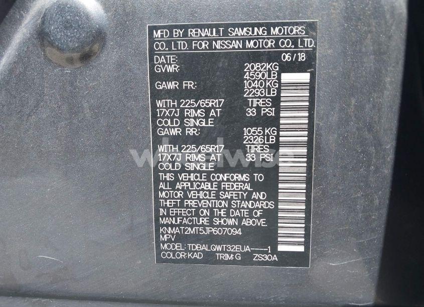 Photo 9 of 2018 Nissan Rogue SV (VIN KNMAT2MT5JP607094)