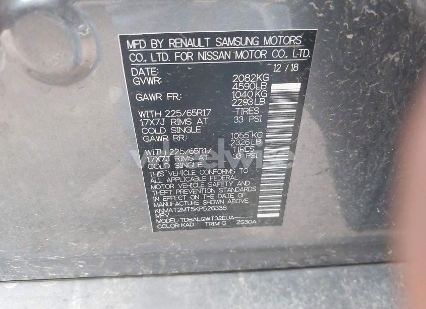 Photo 9 of 2019 Nissan Rogue SV (VIN KNMAT2MT5KP526338)