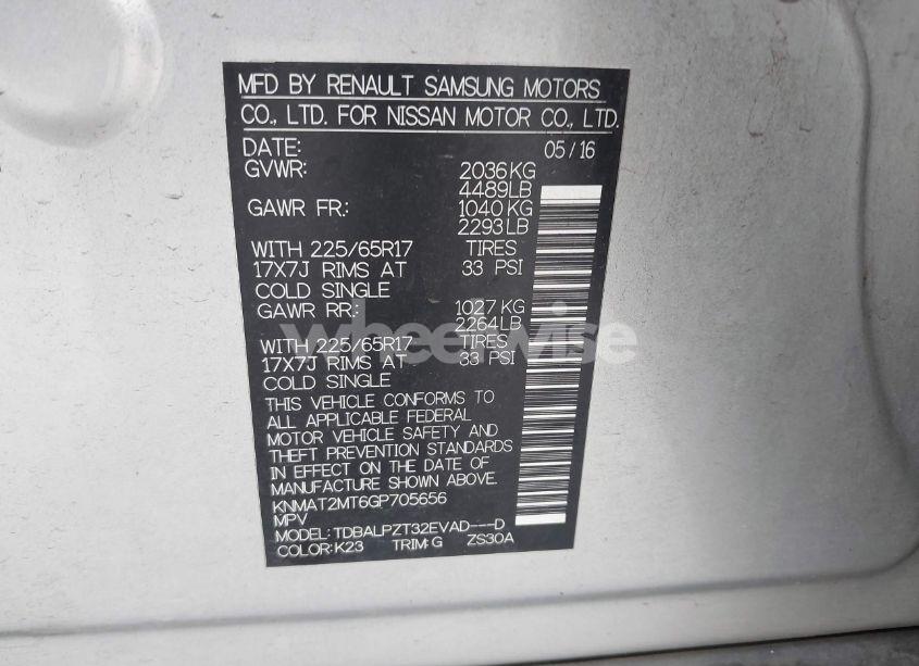 Photo 9 of 2016 Nissan Rogue S (VIN KNMAT2MT6GP705656)