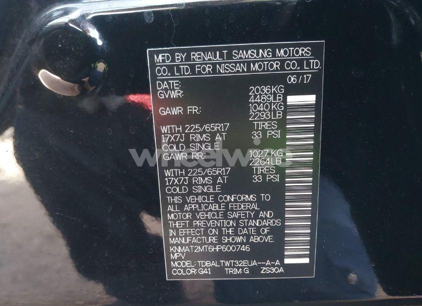 Photo 9 of 2017 Nissan Rogue SV (VIN KNMAT2MT6HP600746)