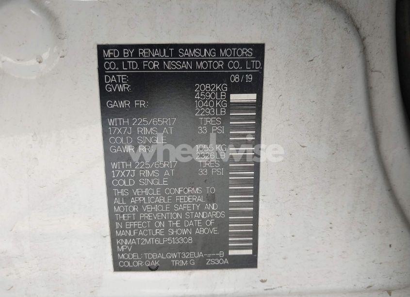 Photo 9 of 2020 Nissan Rogue SV FWD (VIN KNMAT2MT6LP513308)