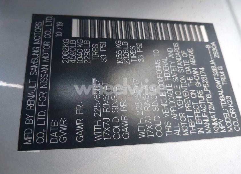 Photo 9 of 2020 Nissan Rogue SV FWD (VIN KNMAT2MT6LP523174)