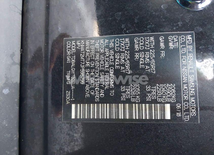 Photo 9 of 2018 Nissan Rogue SV (VIN KNMAT2MT7JP598799)