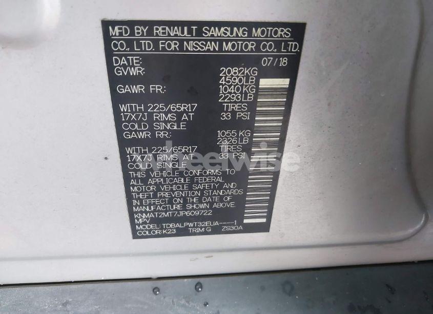 Photo 9 of 2018 Nissan Rogue S (VIN KNMAT2MT7JP609722)