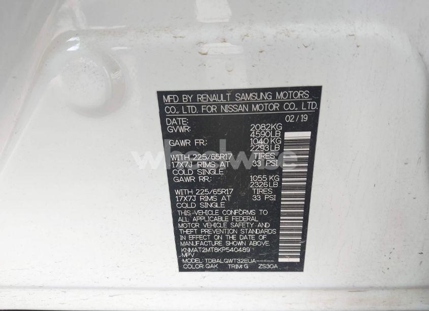 Photo 9 of 2019 Nissan Rogue SV (VIN KNMAT2MT8KP540489)