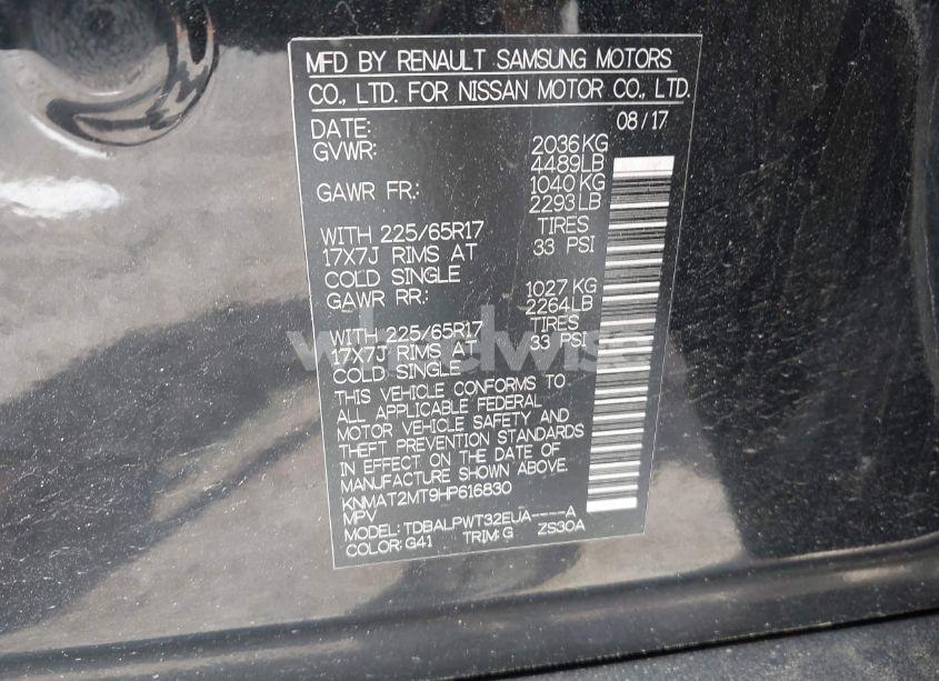 Photo 9 of 2017 Nissan Rogue S (VIN KNMAT2MT9HP616830)