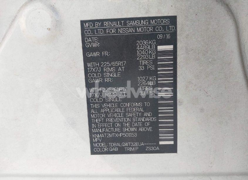 Photo 9 of 2017 Nissan Rogue SV (VIN KNMAT2MTXHP501153)