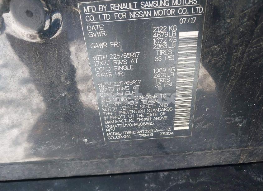 Photo 9 of 2017 Nissan Rogue SV (VIN KNMAT2MV0HP608665)