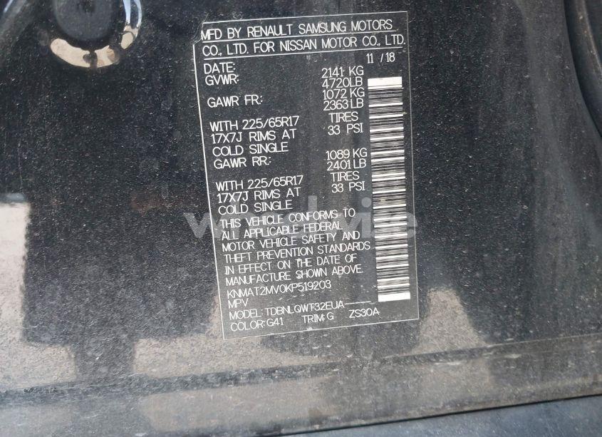 Photo 9 of 2019 Nissan Rogue SV (VIN KNMAT2MV0KP519203)