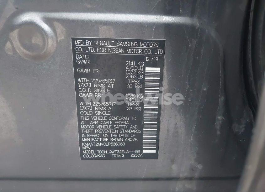 Photo 9 of 2020 Nissan Rogue SV INTELLIGENT AWD (VIN KNMAT2MV0LP536083)